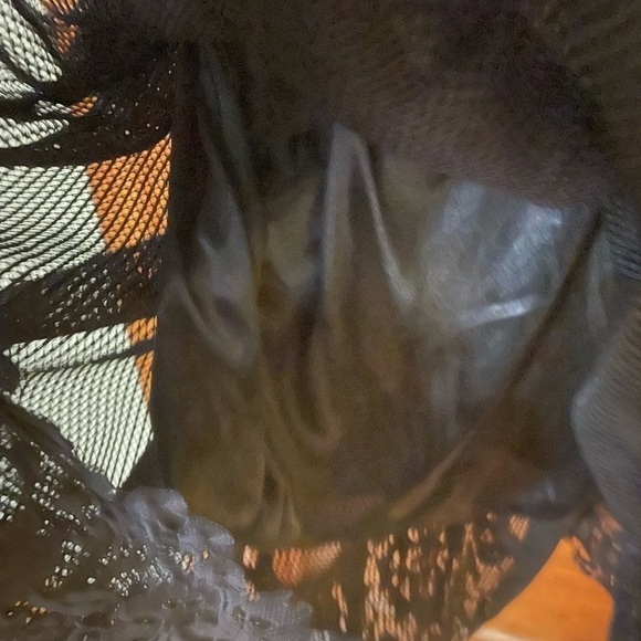 New York & Company Black Fit And Flare Lace Mesh Dress Sleeveless Lined small - Picture 6 of 7